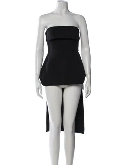 Pre-owned Alexis Strapless Mini Dress In Black