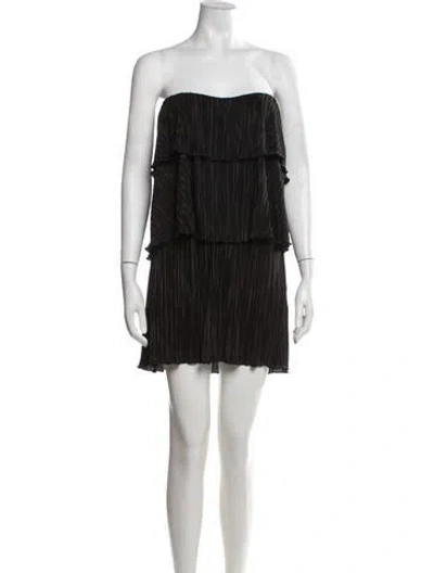 Pre-owned Alexis Strapless Mini Dress In Black