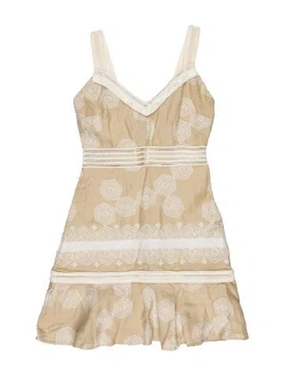 Pre-owned Alexis Strapless Mini Dress In Neutral