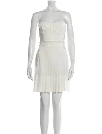 Pre-owned Alexis Strapless Mini Dress In Neutral