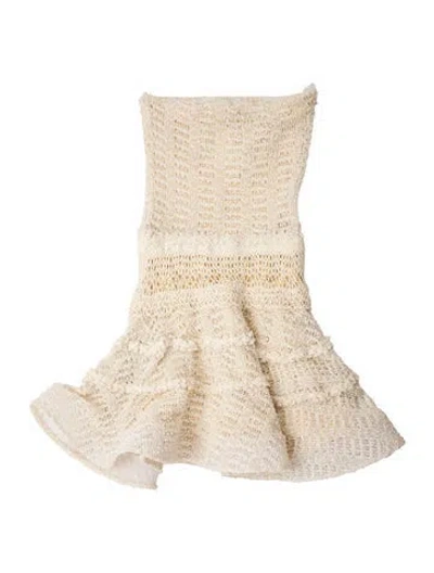 Pre-owned Alexis Strapless Mini Dress In Neutral