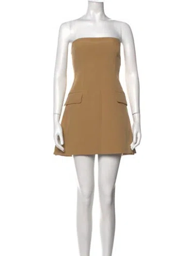 Pre-owned Alexis Strapless Mini Dress In Neutrals