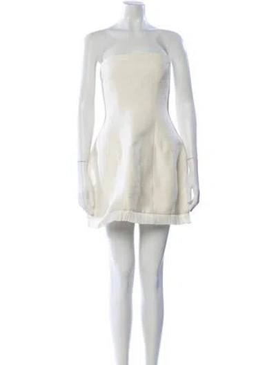Pre-owned Alexis Strapless Mini Dress W/ Tags In Neutral