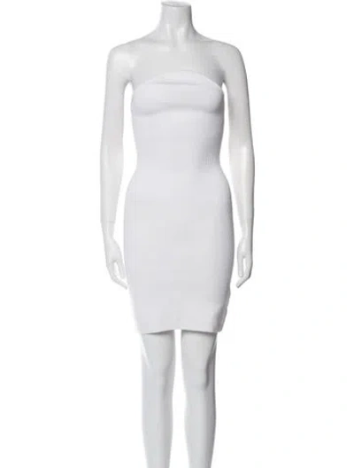 Pre-owned Alexis Strapless Mini Dress In White