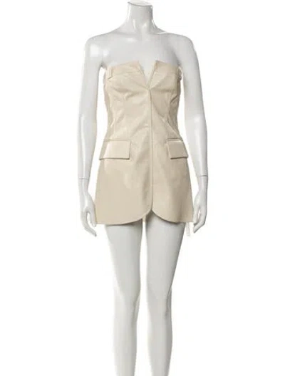 Pre-owned Alexis Strapless Mini Dress In White