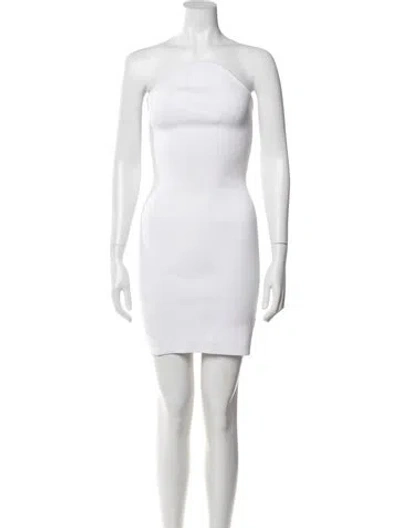 Pre-owned Alexis Strapless Mini Dress In White