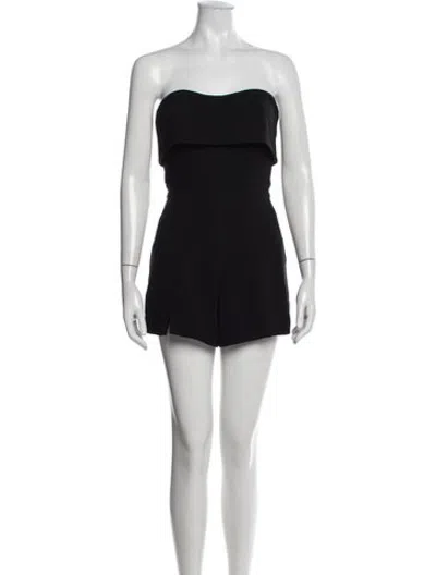Pre-owned Alexis Strapless Romper In Black