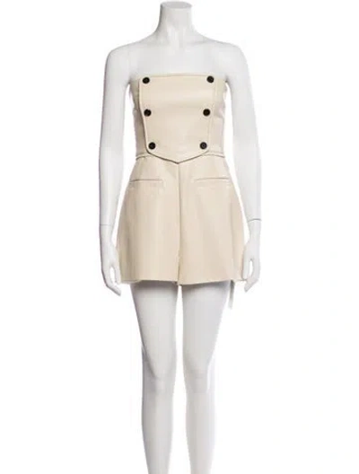 Pre-owned Alexis Strapless Romper In Neutral