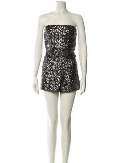 Pre-owned Alexis Strapless Romper In Neutral