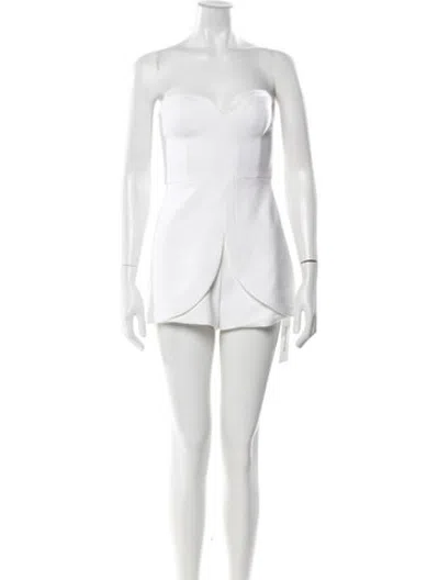 Pre-owned Alexis Strapless Romper In Neutrals