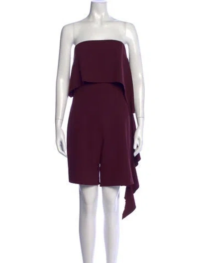 Pre-owned Alexis Strapless Romper In Purple