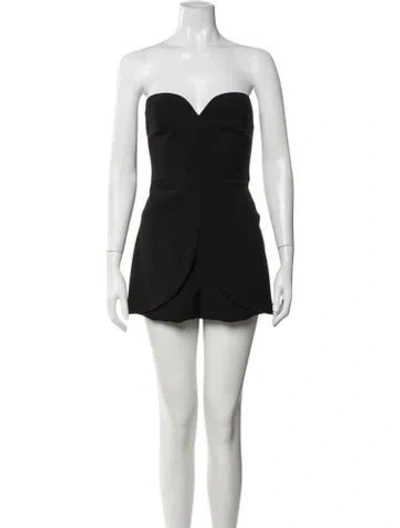 Pre-owned Alexis Strapless Romper W/ Tags In Black