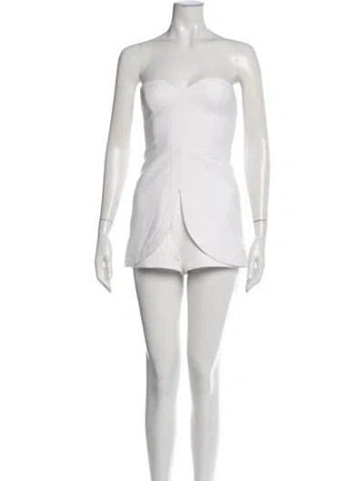 Pre-owned Alexis Strapless Romper In White