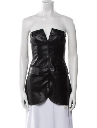 Pre-owned Alexis Strapless Top In Black