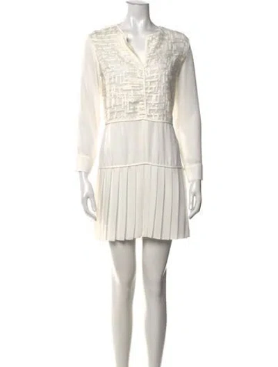 Pre-owned Alexis Striped Dress In Neutrals
