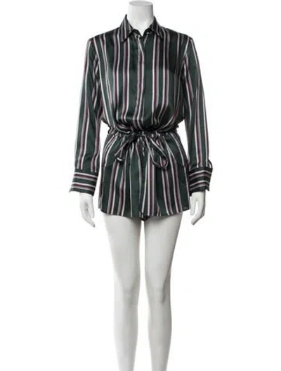 Pre-owned Alexis Striped Jumpsuit In Neutrals