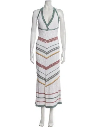 Pre-owned Alexis Striped Long Dress