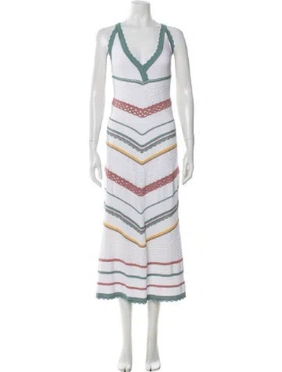 Pre-owned Alexis Striped Long Dress