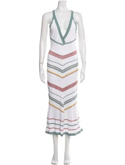Pre-owned Alexis Striped Long Dress