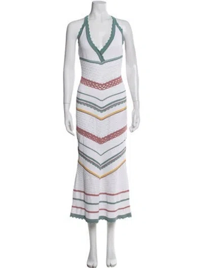 Pre-owned Alexis Striped Long Dress