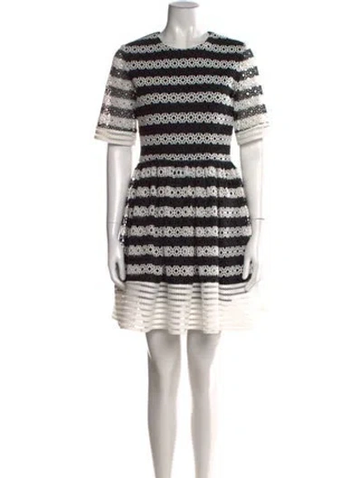 Pre-owned Alexis Striped Mini Dress In Black