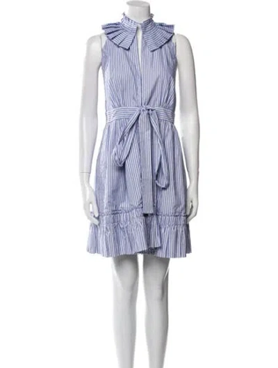 Pre-owned Alexis Striped Mini Dress In Blue