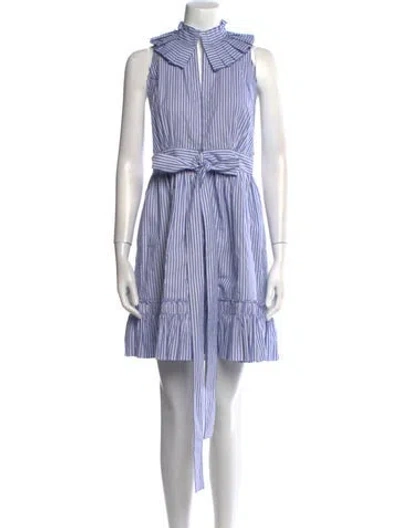 Pre-owned Alexis Striped Mini Dress In Blue