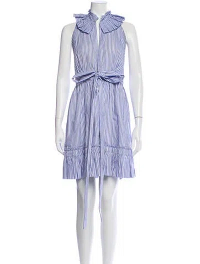 Pre-owned Alexis Striped Mini Dress In Blue