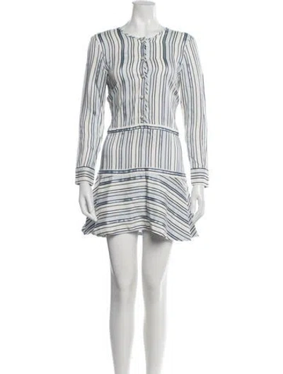 Pre-owned Alexis Striped Mini Dress In Blue