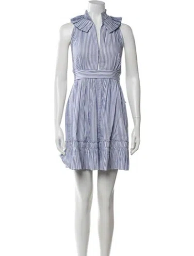 Pre-owned Alexis Striped Mini Dress In Blue