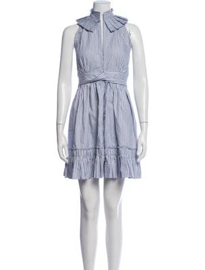 Pre-owned Alexis Striped Mini Dress In Blue