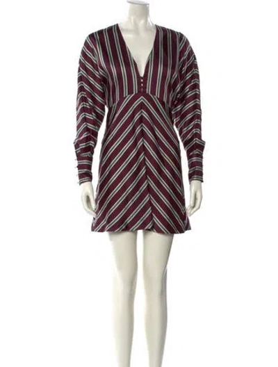Pre-owned Alexis Striped Mini Dress In Multi