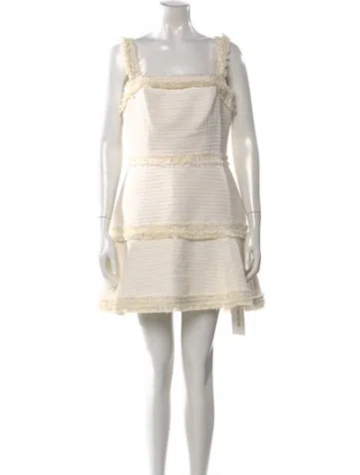 Pre-owned Alexis Striped Mini Dress In Neutral