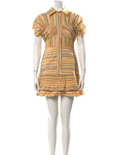 Pre-owned Alexis Striped Mini Dress W/ Tags In Multi