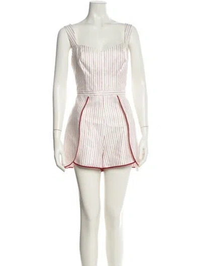 Pre-owned Alexis Striped Mini Dress W/ Tags In Neutral