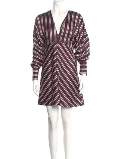 Pre-owned Alexis Striped Mini Dress W/ Tags In Purple