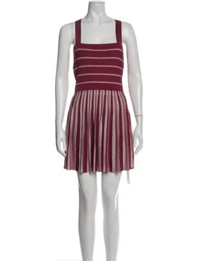 Pre-owned Alexis Striped Mini Dress W/ Tags In Red