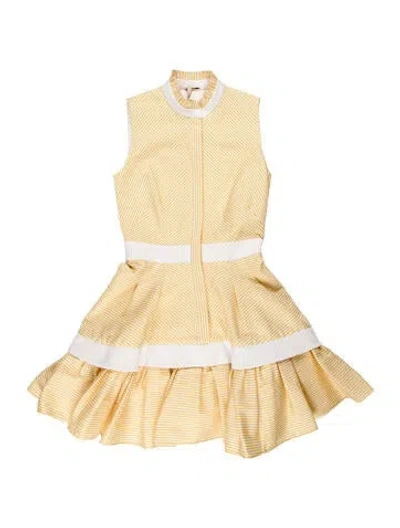 Pre-owned Alexis Striped Mini Dress W/ Tags In Yellow