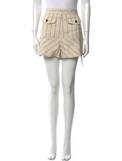 Pre-owned Alexis Striped Mini Shorts W/ Tags In Black