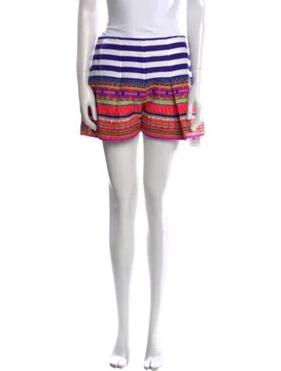 Pre-owned Alexis Striped Mini Shorts W/ Tags In Green