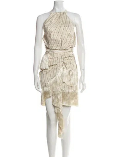 Pre-owned Alexis Striped Mini Skirt In Neutral