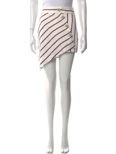 Pre-owned Alexis Striped Mini Skirt In Neutral
