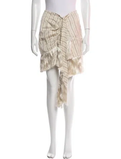 Pre-owned Alexis Striped Mini Skirt In Neutral