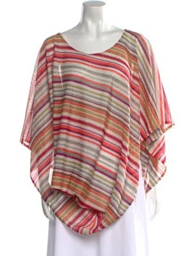 Pre-owned Alexis Striped Scoop Neck Sweater In Multi