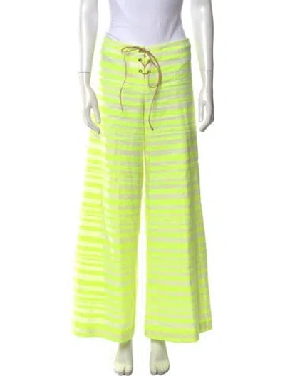 Pre-owned Alexis Striped Wide Leg Pants In Multi