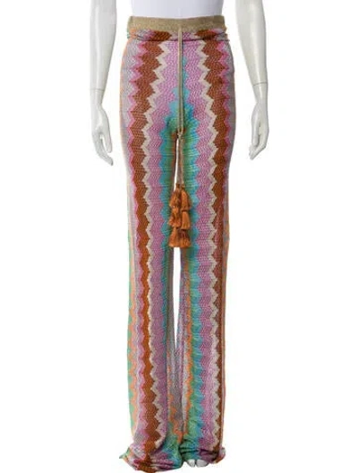 Pre-owned Alexis Striped Wide Leg Pants In Multi