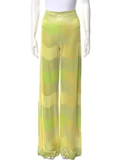 Pre-owned Alexis Striped Wide Leg Pants W/ Tags In Green