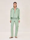 Alexis Emilion Relaxed Utility Pants In Sage Suede