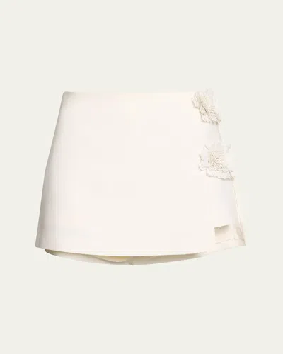Alexis Susie Floral Mini Skirt In White