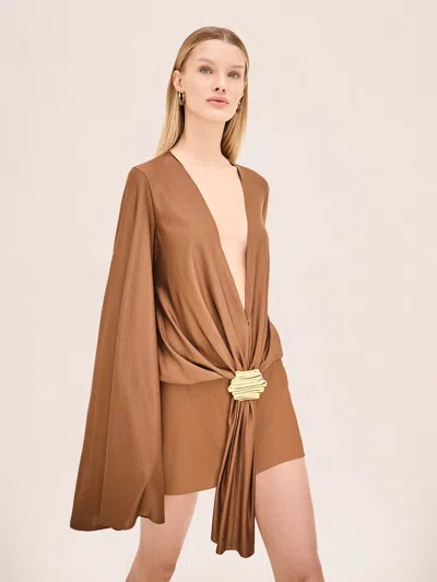 Alexis Syros Dress In Brown